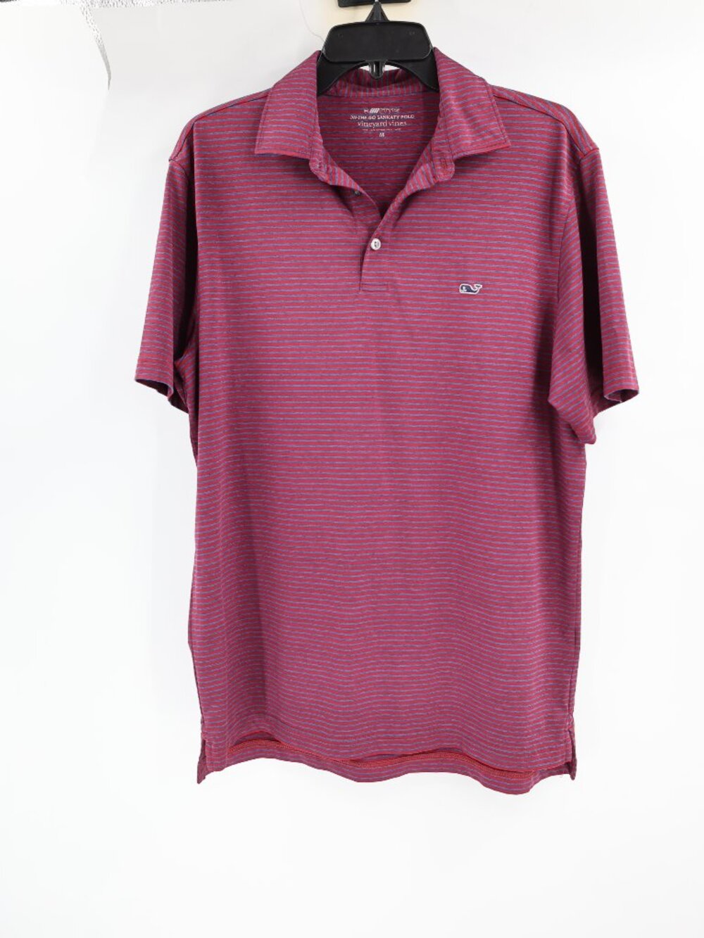 Vineyard Vines Polo Shirt Mens Medium On The Go Sankaty Striped Performance Golf